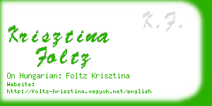 krisztina foltz business card